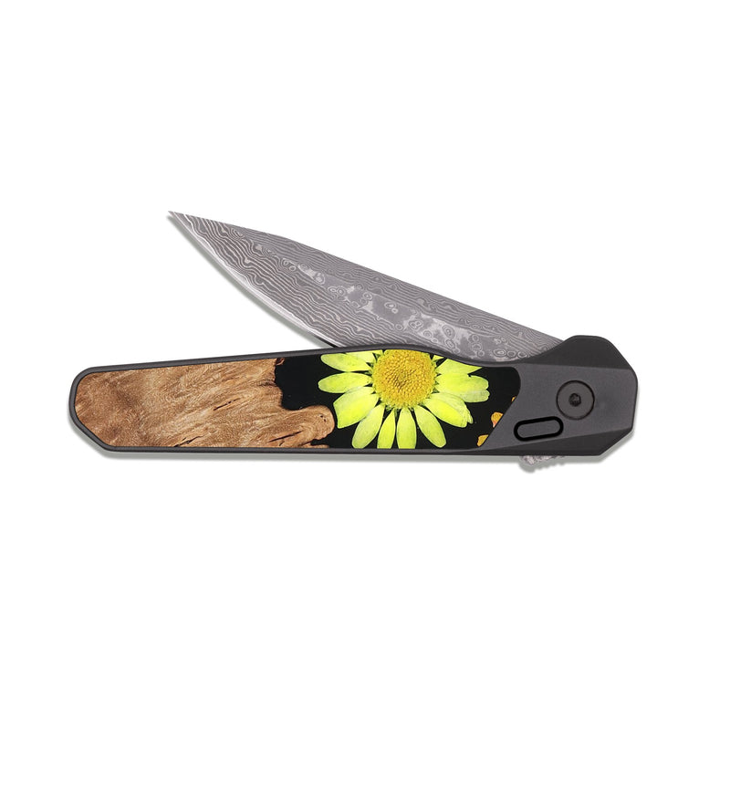EDC Dark Damascus Wood Pocket Knife - Meda (Bloom, 824020)