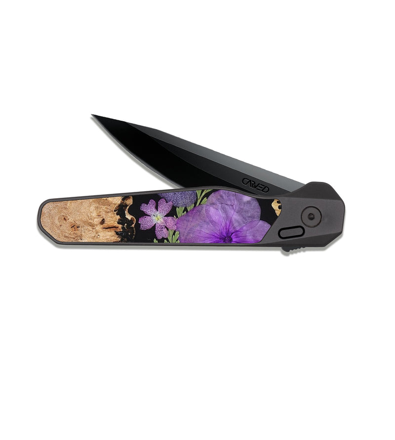 EDC Dark Slate Wood Pocket Knife - Esteban (Bloom, 824022)