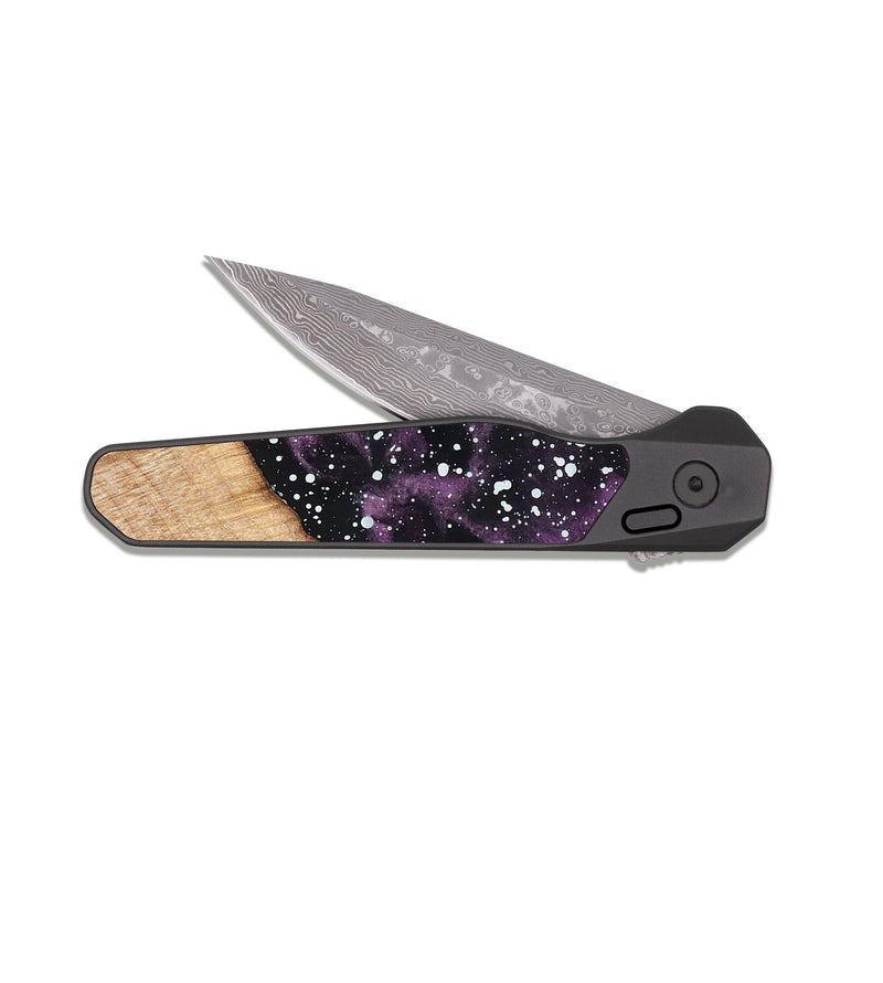 EDC Dark Damascus Wood Pocket Knife - Gauge (Cosmos, 824039)