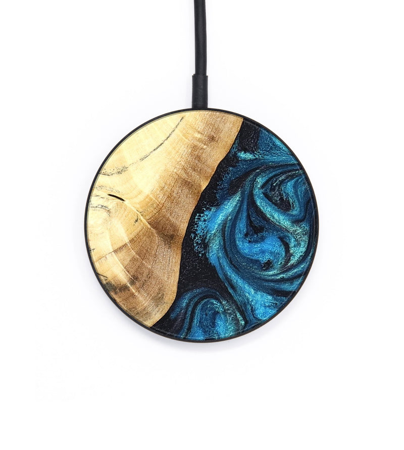 Circle Wood Wireless Charger - Louisa (Blue, 824044)