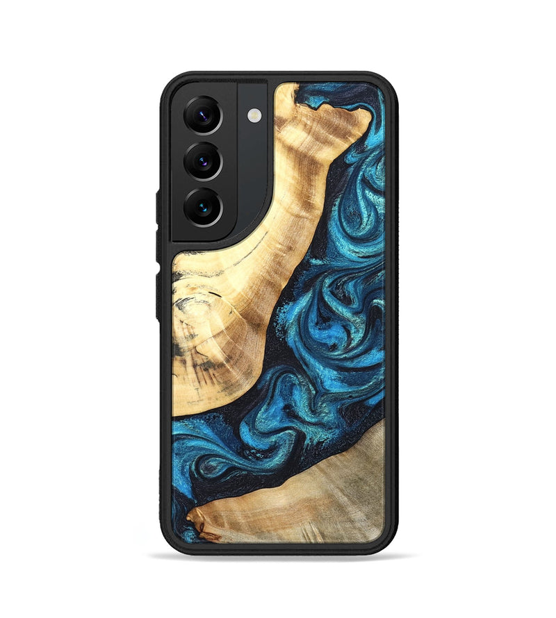 Galaxy S22 Wood Phone Case - Louisa (Blue, 824044)