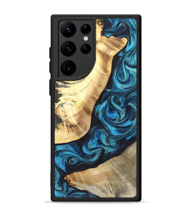 Galaxy S22 Ultra Wood Phone Case - Louisa (Blue, 824044)