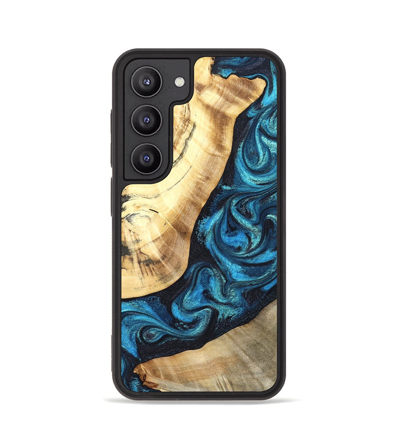 Galaxy S23 Wood Phone Case - Louisa (Blue, 824044)