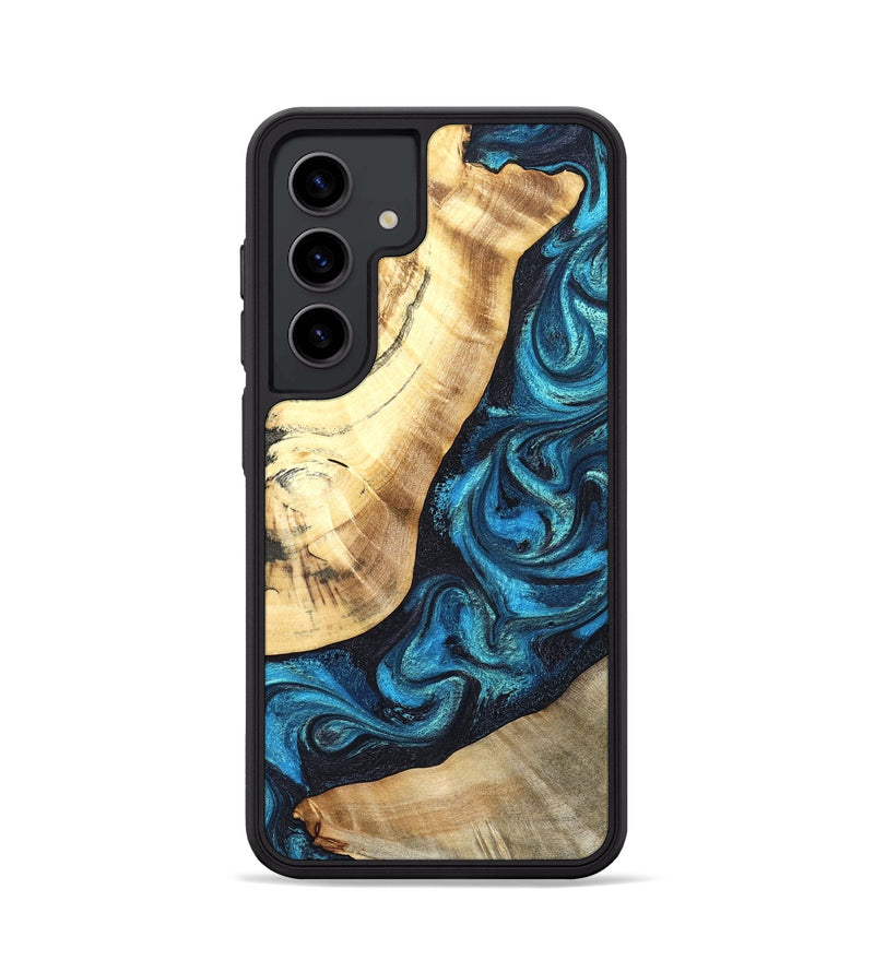 Galaxy S24 Wood Phone Case - Louisa (Blue, 824044)