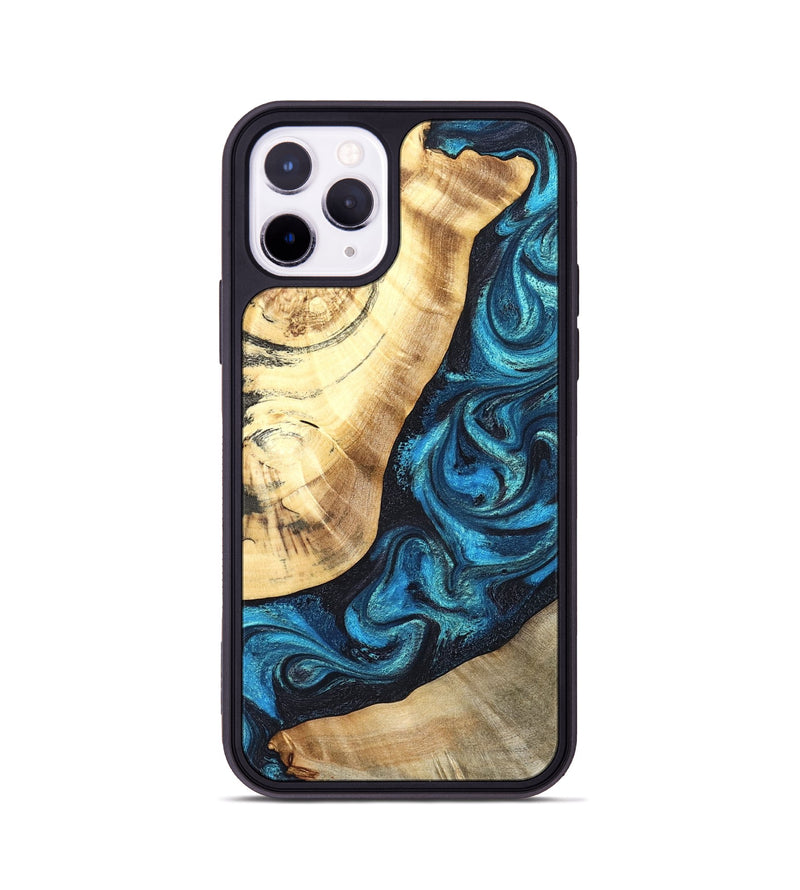 iPhone 11 Pro Wood Phone Case - Louisa (Blue, 824044)
