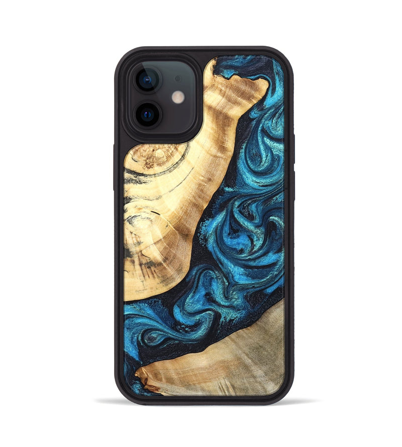 iPhone 12 Wood Phone Case - Louisa (Blue, 824044)