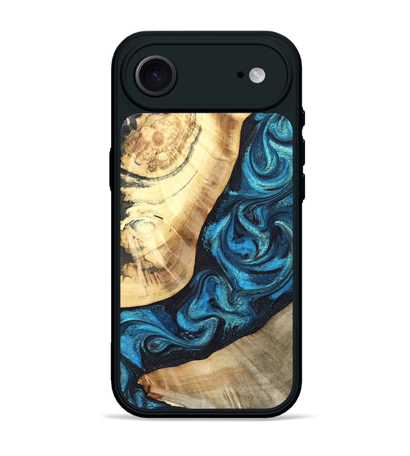 iPhone 17 Air Wood Phone Case - Louisa (Blue, 824044)