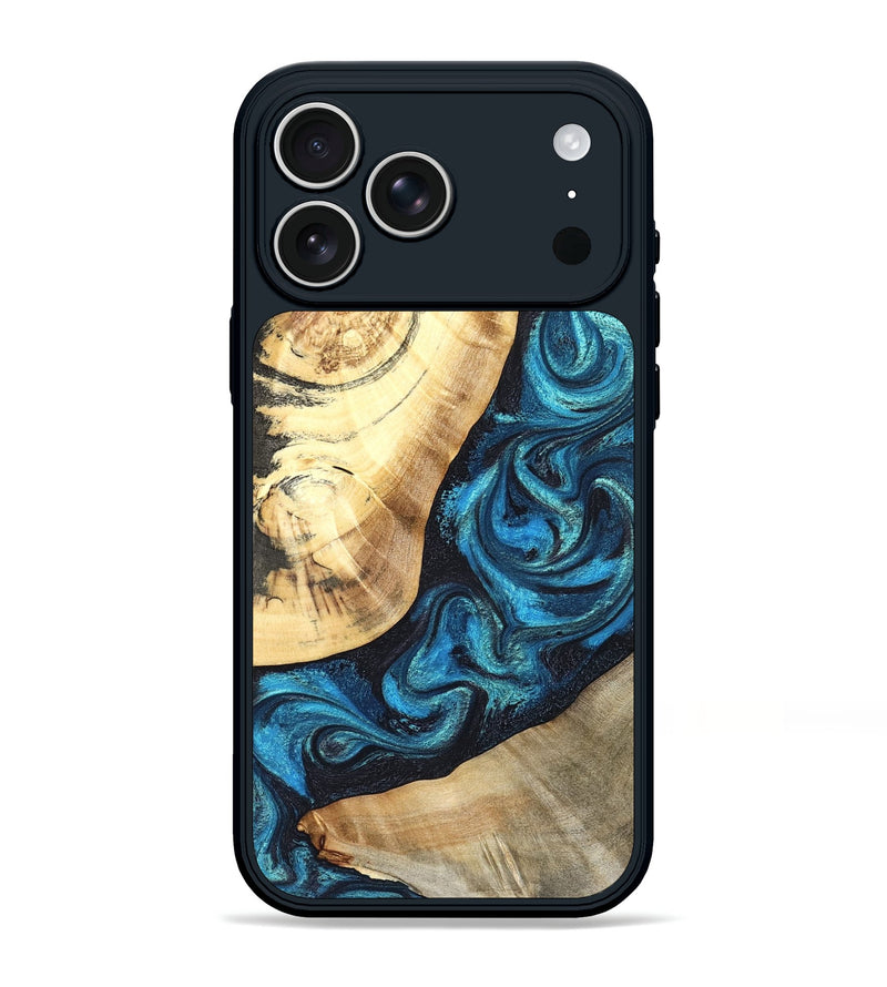 iPhone 17 Pro Max Wood Phone Case - Louisa (Blue, 824044)