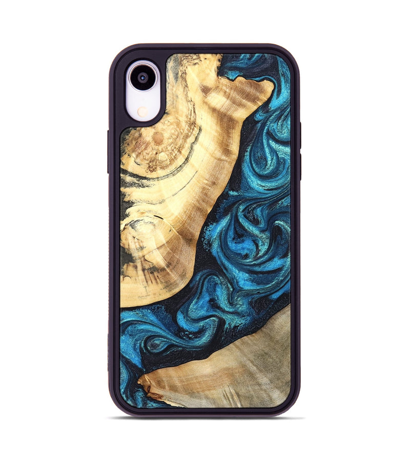 iPhone Xr Wood Phone Case - Louisa (Blue, 824044)