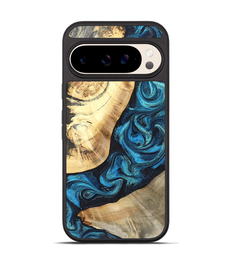 Pixel 10 Wood Phone Case - Louisa (Blue, 824044)