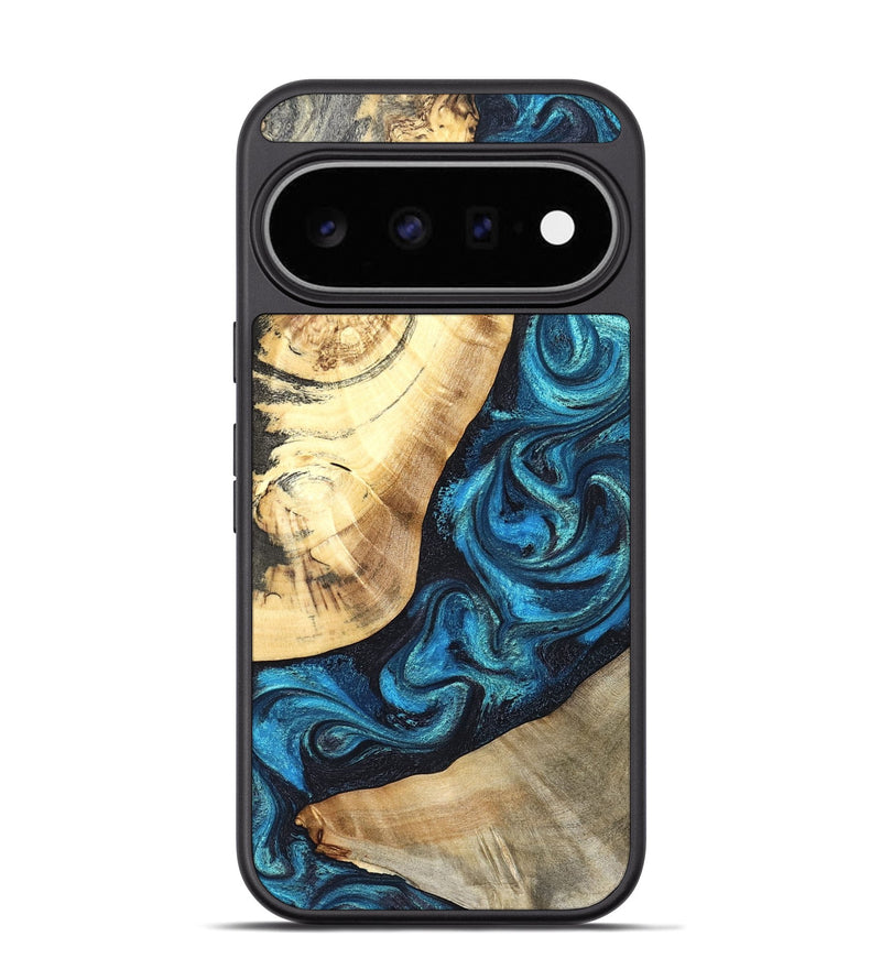 Pixel 11 Pro Wood Phone Case - Louisa (Blue, 824044)