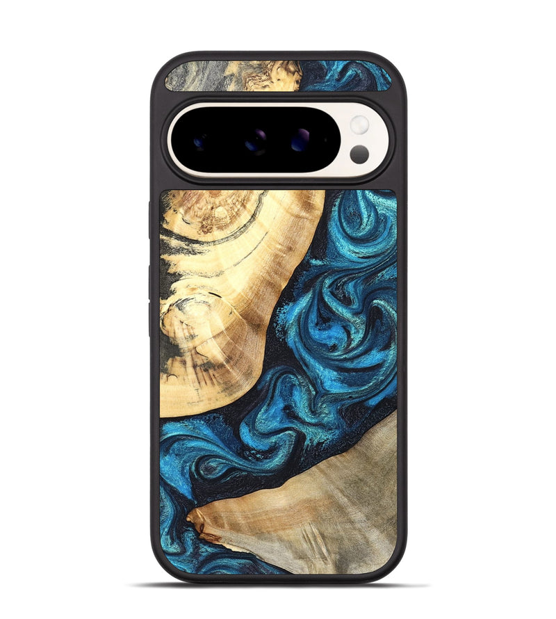 Pixel 9 Pro Wood Phone Case - Louisa (Blue, 824044)
