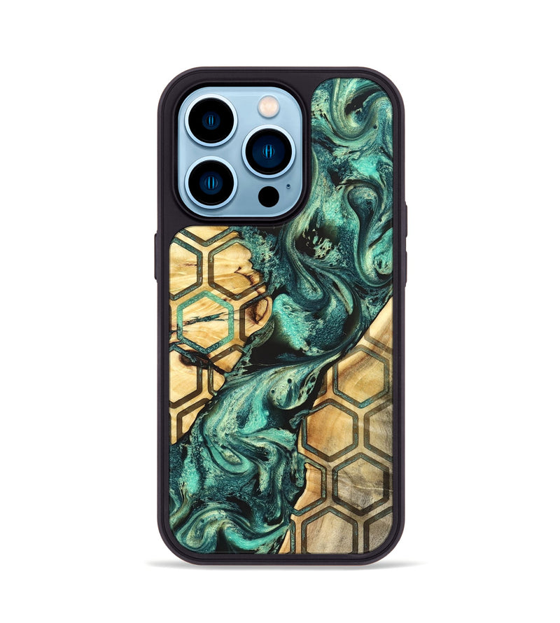 iPhone 14 Pro Wood Phone Case - Ettie (Pattern, 824053)