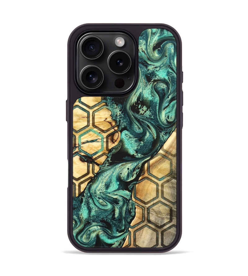 iPhone 16 Pro Wood Phone Case - Ettie (Pattern, 824053)