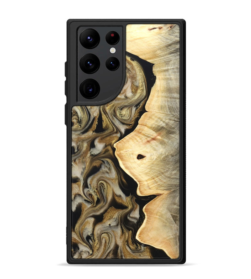 Galaxy S22 Ultra Wood Phone Case - Freda (Black & White, 824065)