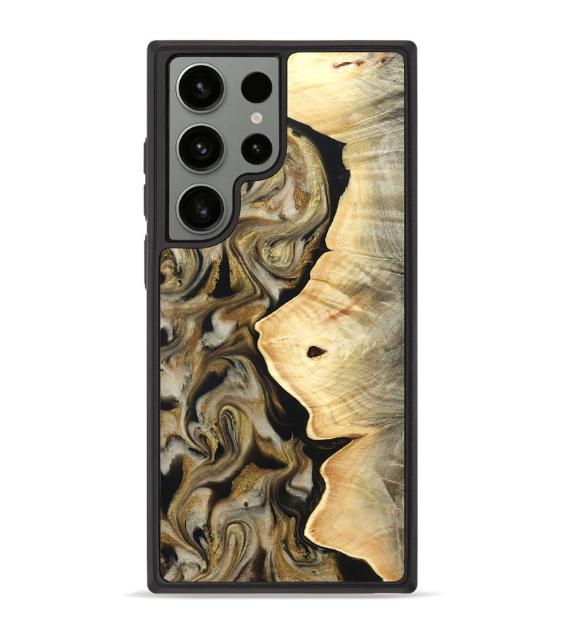 Galaxy S23 Ultra Wood Phone Case - Freda (Black & White, 824065)
