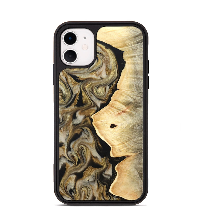 iPhone 11 Wood Phone Case - Freda (Black & White, 824065)