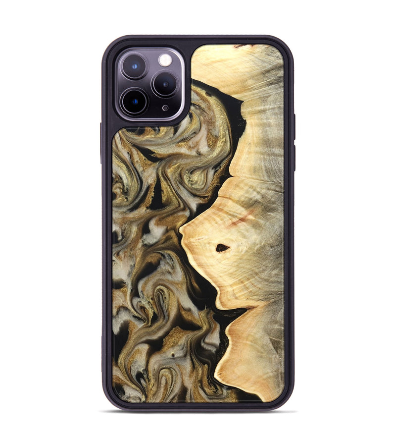 iPhone 11 Pro Max Wood Phone Case - Freda (Black & White, 824065)