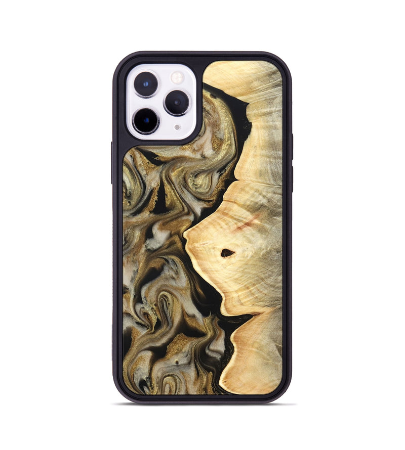 iPhone 11 Pro Wood Phone Case - Freda (Black & White, 824065)