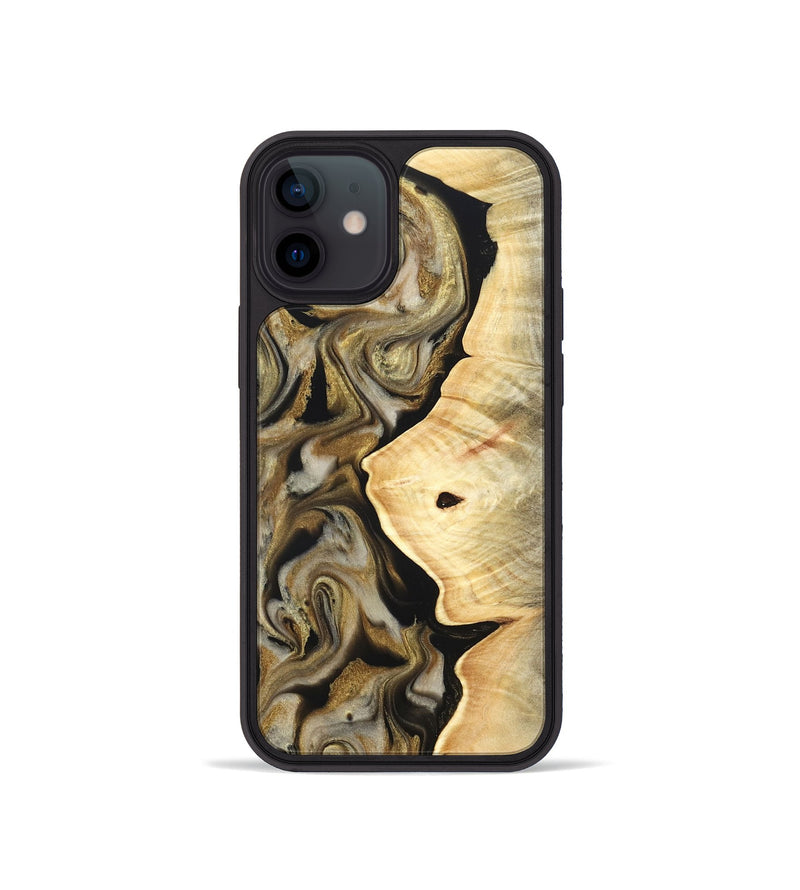 iPhone 12 mini Wood Phone Case - Freda (Black & White, 824065)