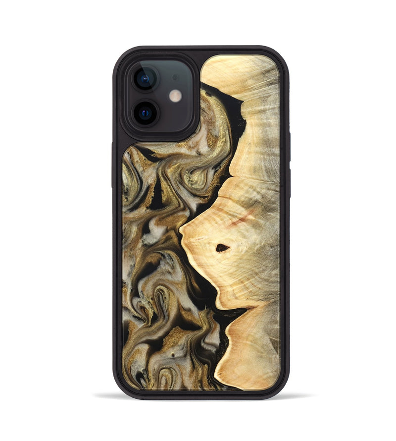 iPhone 12 Wood Phone Case - Freda (Black & White, 824065)