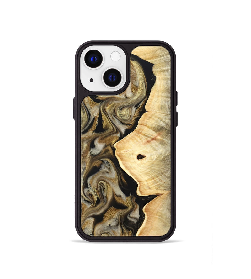 iPhone 13 mini Wood Phone Case - Freda (Black & White, 824065)