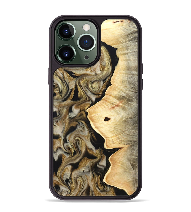 iPhone 13 Pro Max Wood Phone Case - Freda (Black & White, 824065)