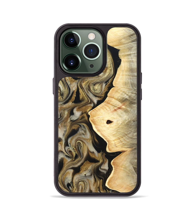 iPhone 13 Pro Wood Phone Case - Freda (Black & White, 824065)