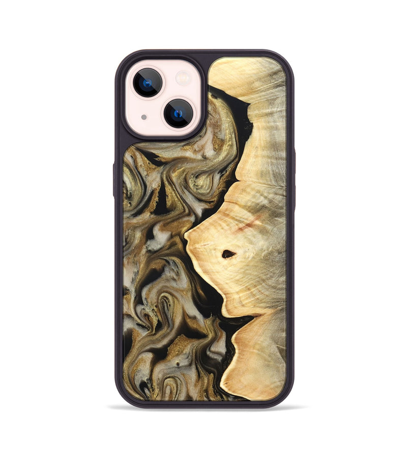 iPhone 14 Wood Phone Case - Freda (Black & White, 824065)