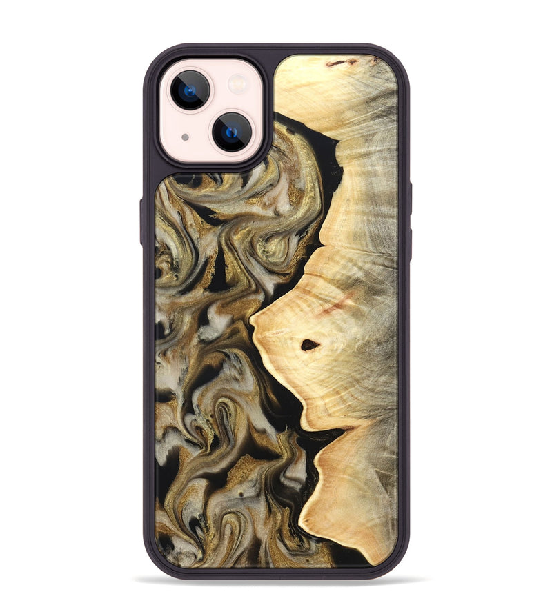 iPhone 14 Plus Wood Phone Case - Freda (Black & White, 824065)