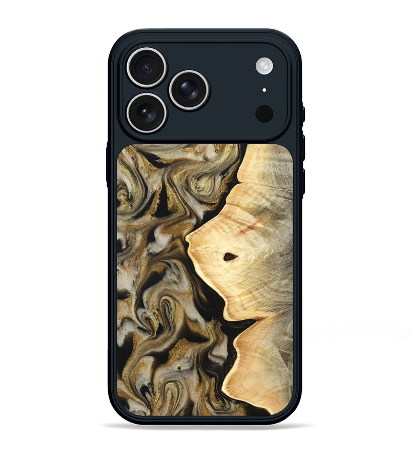 iPhone 17 Pro Max Wood Phone Case - Freda (Black & White, 824065)