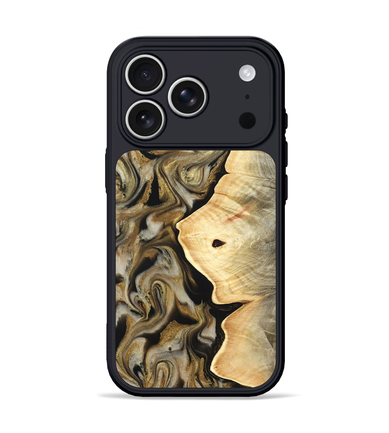 iPhone 17 Pro Wood Phone Case - Freda (Black & White, 824065)