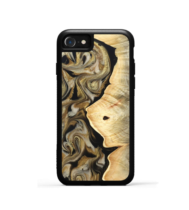 iPhone SE Wood Phone Case - Freda (Black & White, 824065)