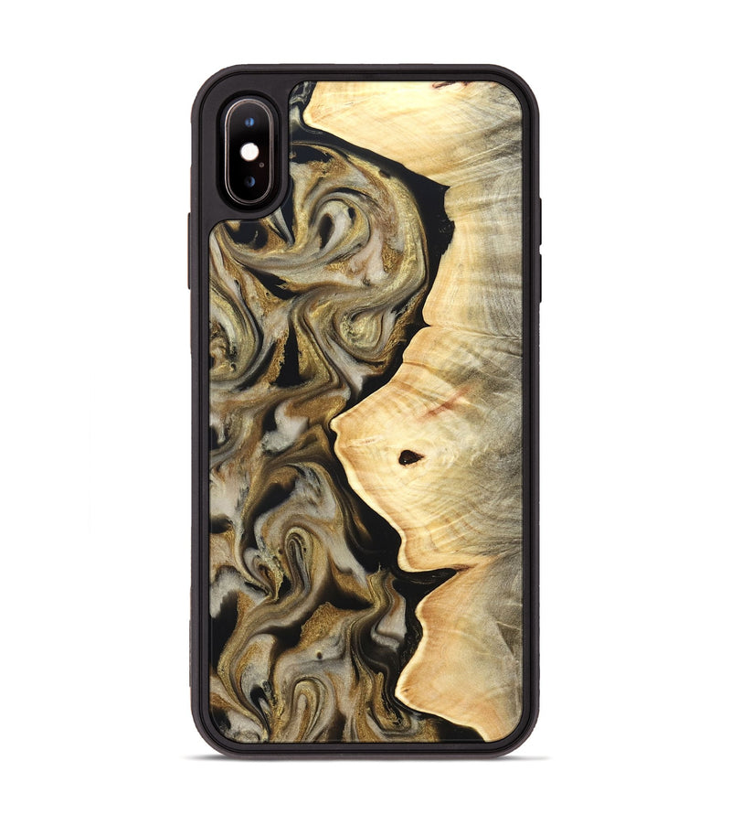 iPhone Xs Max Wood Phone Case - Freda (Black & White, 824065)