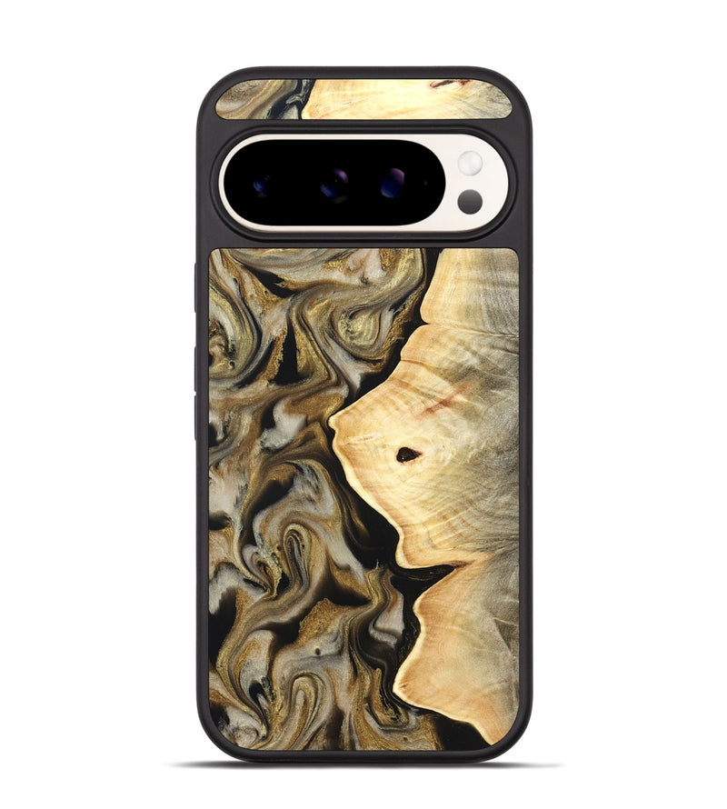 Pixel 9 Pro Wood Phone Case - Freda (Black & White, 824065)