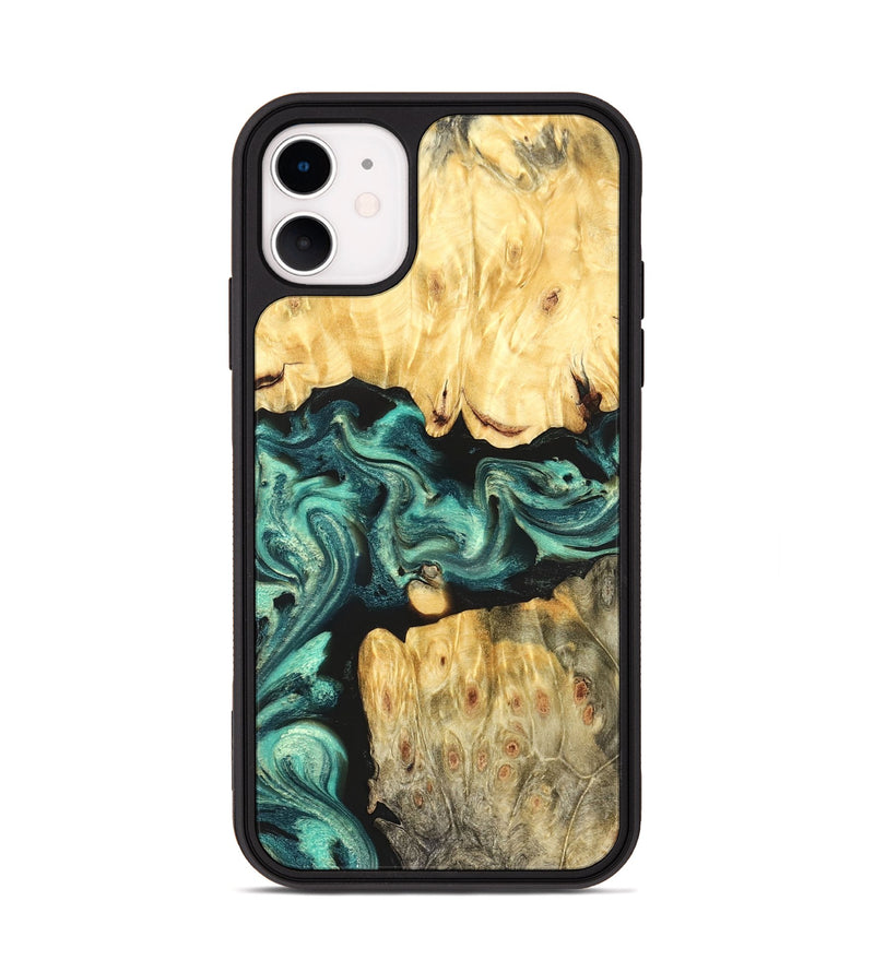 iPhone 11 Wood Phone Case - Roxana (Green, 824081)