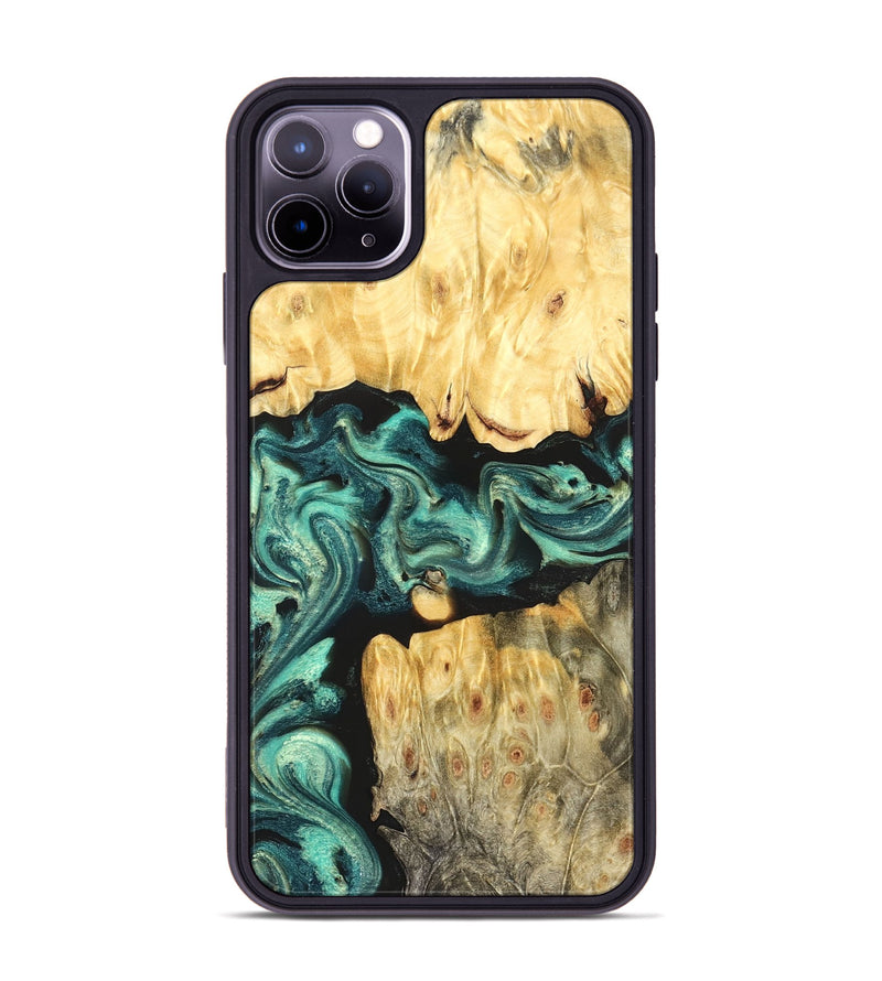 iPhone 11 Pro Max Wood Phone Case - Roxana (Green, 824081)