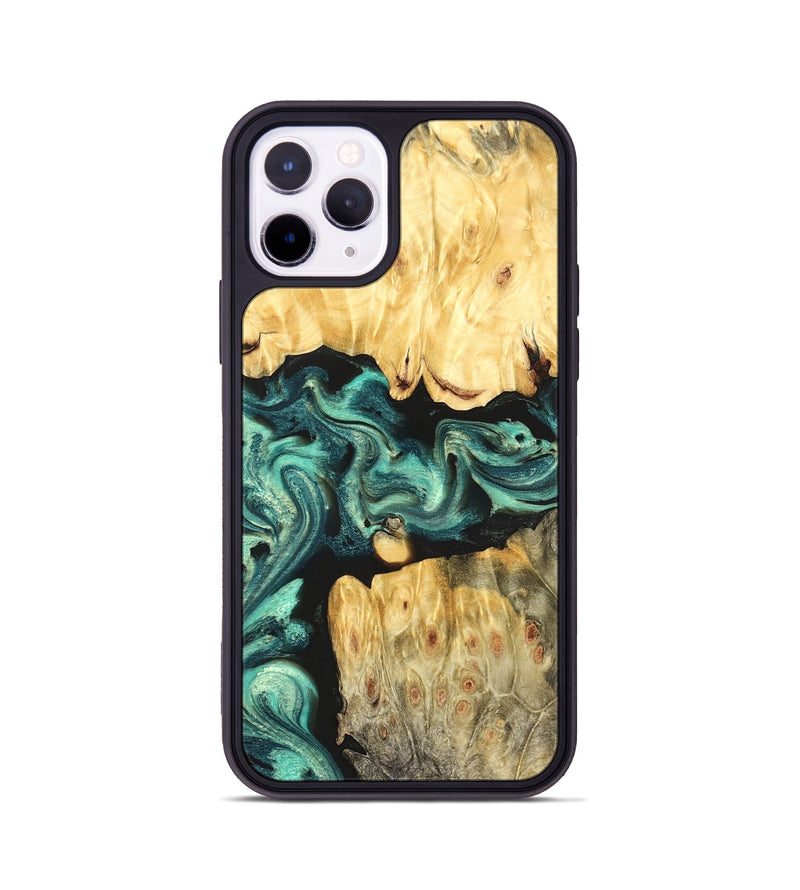 iPhone 11 Pro Wood Phone Case - Roxana (Green, 824081)