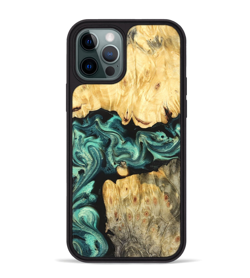 iPhone 12 Pro Max Wood Phone Case - Roxana (Green, 824081)