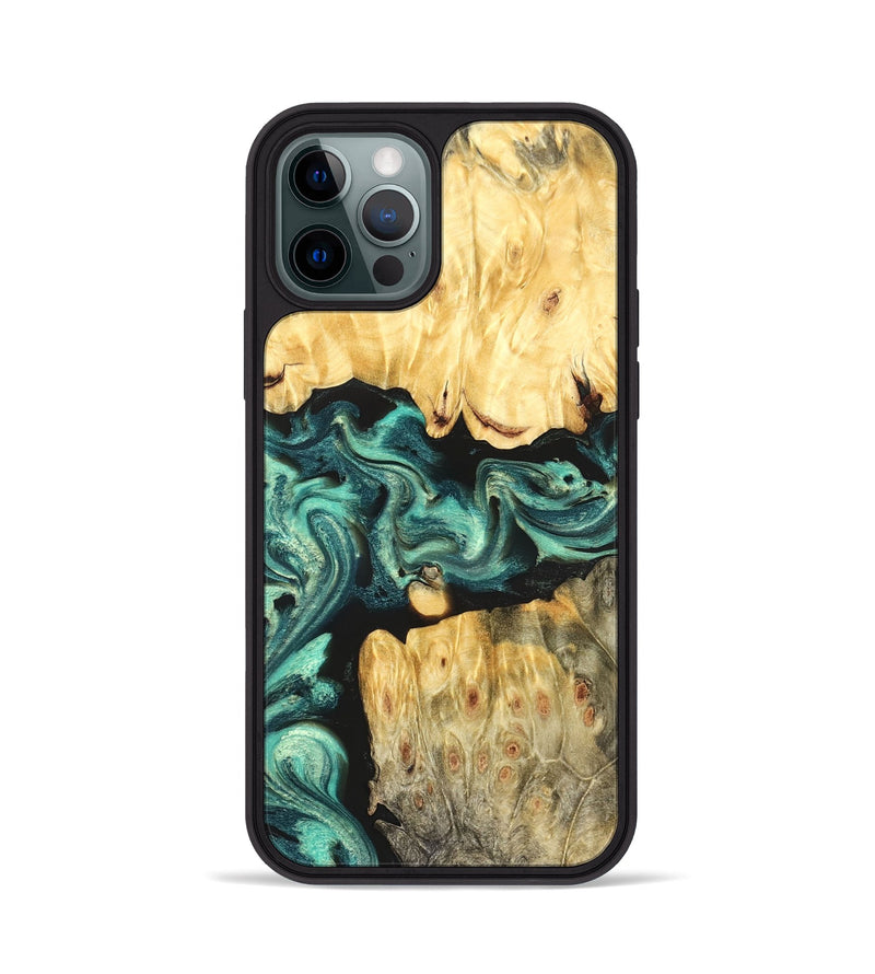 iPhone 12 Pro Wood Phone Case - Roxana (Green, 824081)