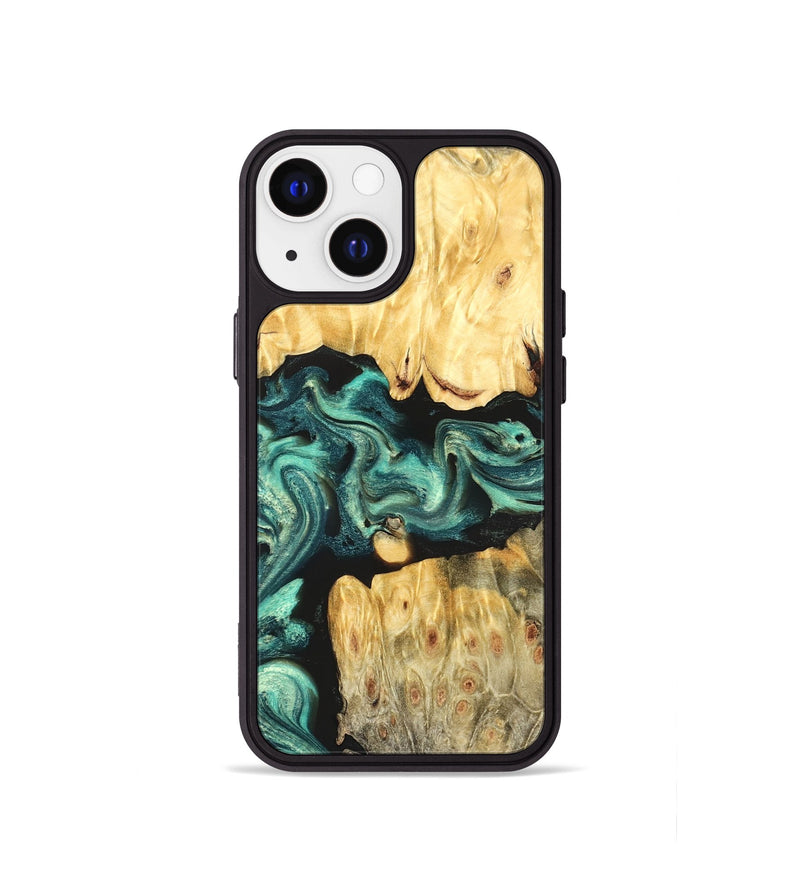 iPhone 13 mini Wood Phone Case - Roxana (Green, 824081)