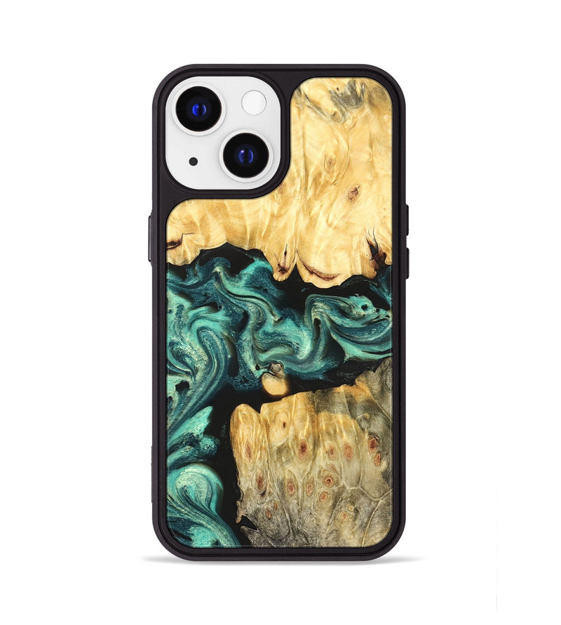 iPhone 13 Wood Phone Case - Roxana (Green, 824081)