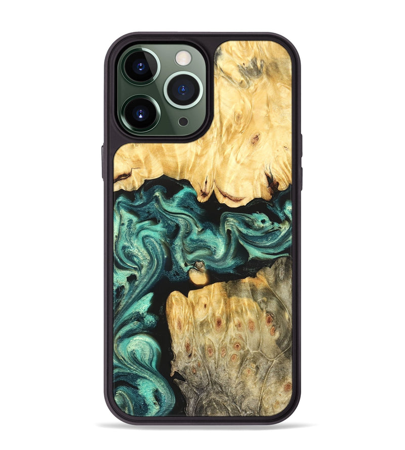 iPhone 13 Pro Max Wood Phone Case - Roxana (Green, 824081)