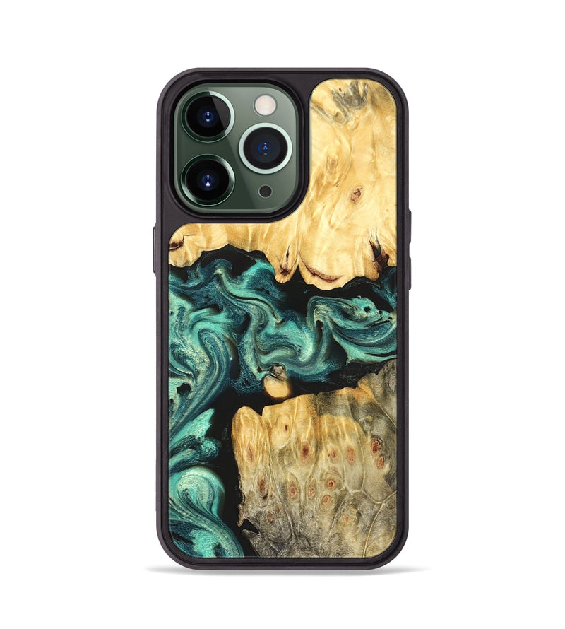 iPhone 13 Pro Wood Phone Case - Roxana (Green, 824081)