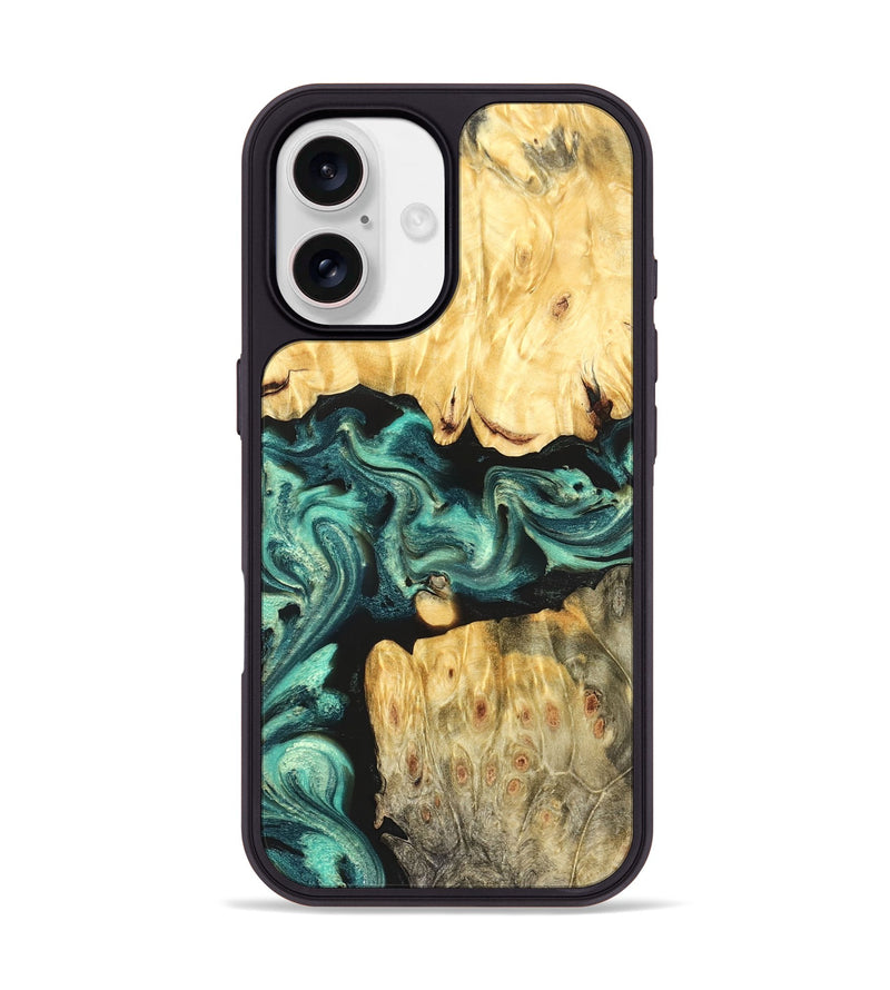iPhone 17 Wood Phone Case - Roxana (Green, 824081)
