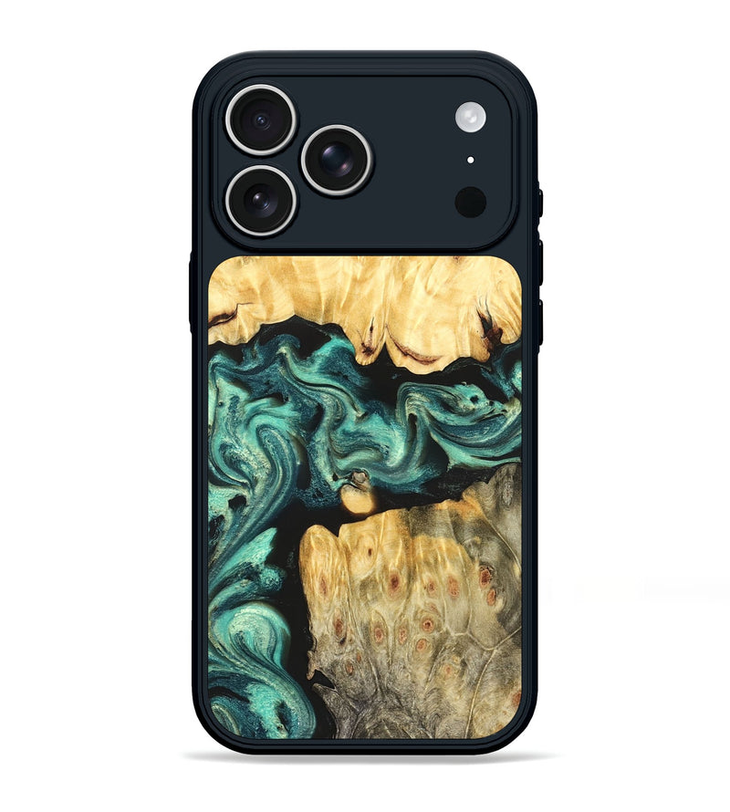 iPhone 17 Pro Max Wood Phone Case - Roxana (Green, 824081)