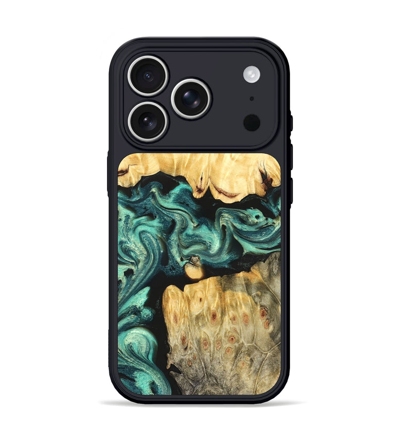 iPhone 17 Pro Wood Phone Case - Roxana (Green, 824081)