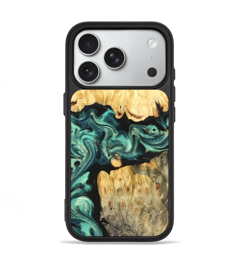 iPhone 18 Pro Wood Phone Case - Roxana (Green, 824081)