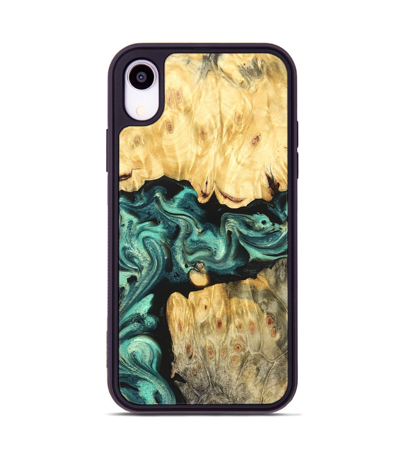 iPhone Xr Wood Phone Case - Roxana (Green, 824081)