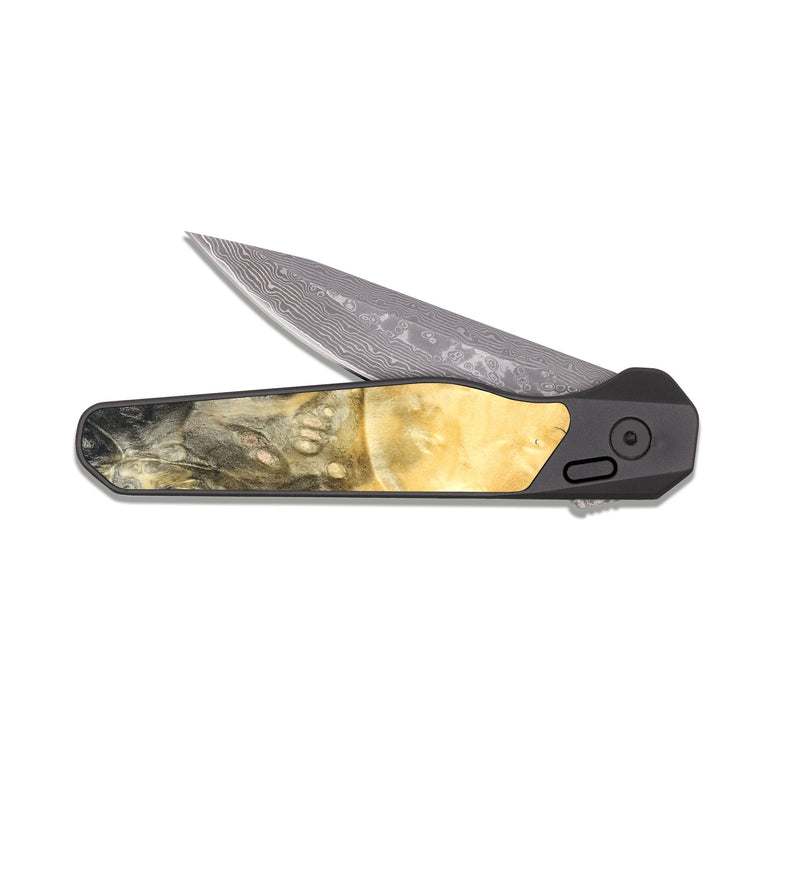 EDC Dark Damascus Wood Pocket Knife - Kandace (Purple, 824094)